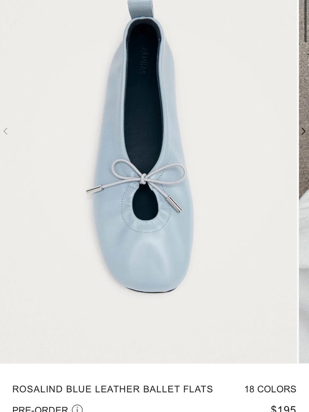 Alohas Rosalind Blue Leather Ballet Flats - Picture 2 of 5